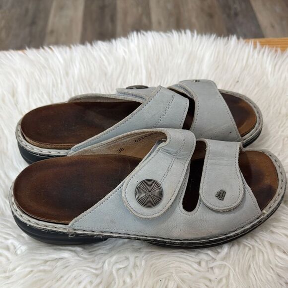 FINN COMFORT GERMANY Blue Leather Sandals Size 38 - Picture 2 of 10